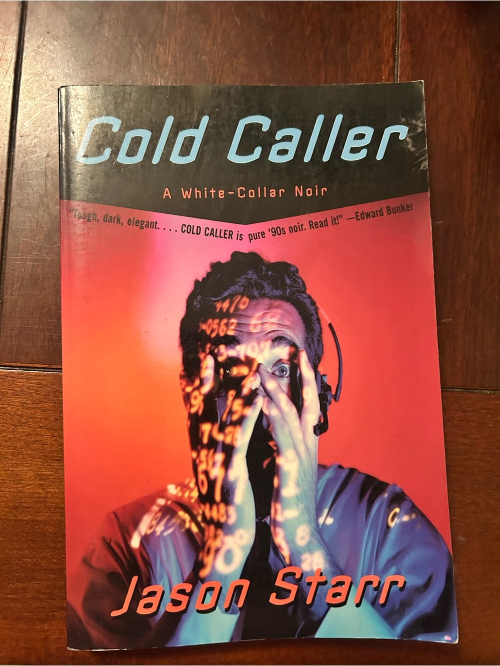 Cold Caller by Jason Starr - Bold Red-Orange Cover